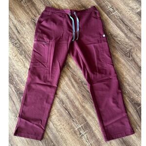 Figs Burgundy Wide Leg Pants